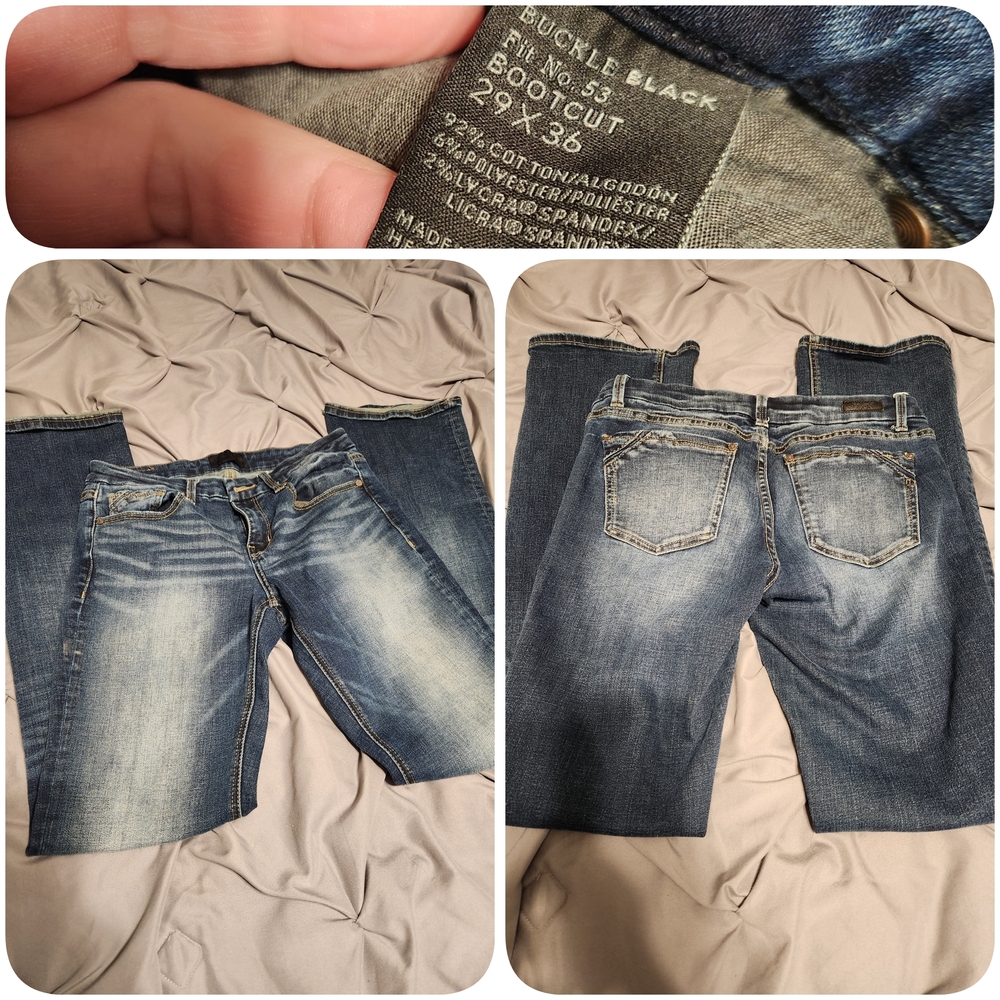 Buckle Black Bootcut Jeans